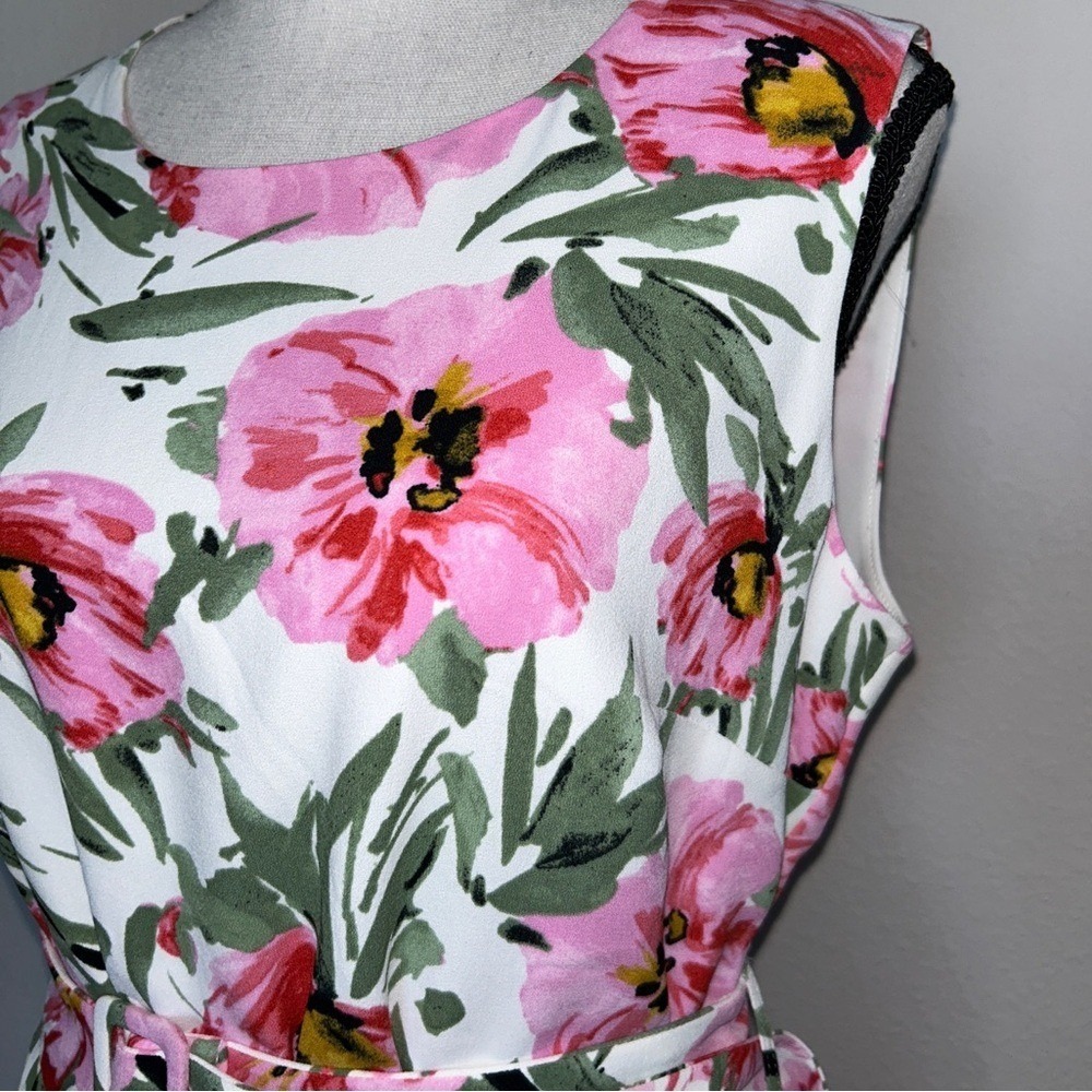 Gorgeous T Tahari pink floral pleated maxi dress. New - Picture 8 of 12